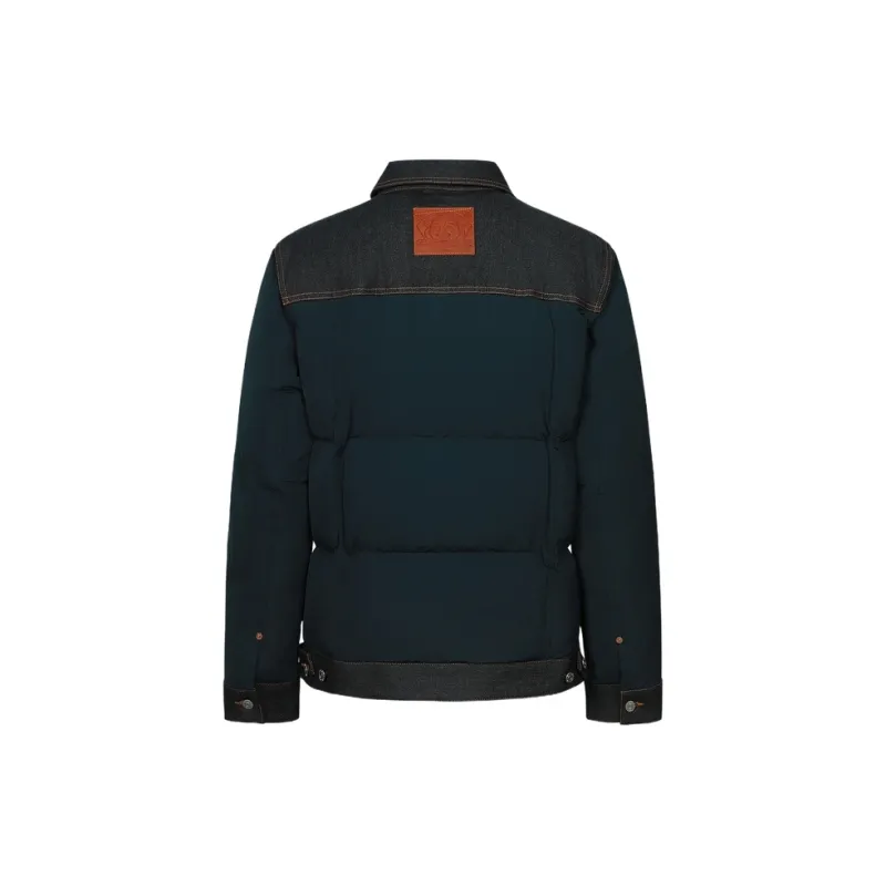 EVISU FW24 Puffer Jacket Men's Navy Blue-1