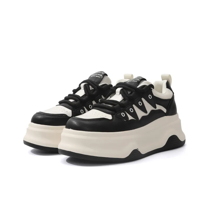 TOM TAILOR Cool Black & White Fashion Athletic Shoes Low Top Skateboard Shoes Women's-1
