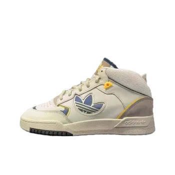 Adidas Originals Drop Step XL Anti Slip Wear Resistant High Top Skateboard Shoes Unisex White