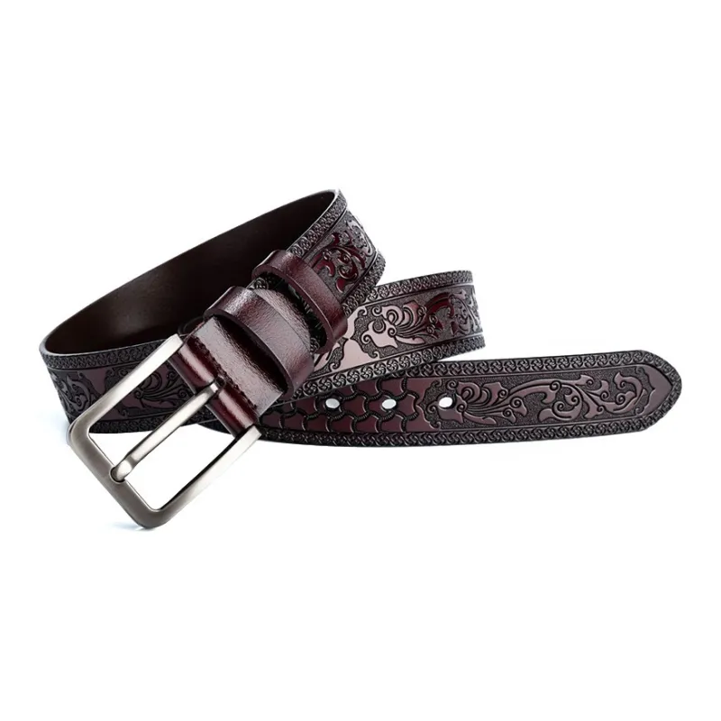 JEANSWEST Cow Leather Leather Belts Men's 3.8cm-2