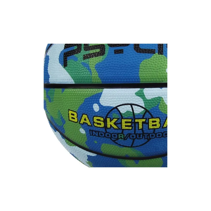 PSYCHE Rubber Basketball Camouflage Blue Size 3 Training Kids'-3