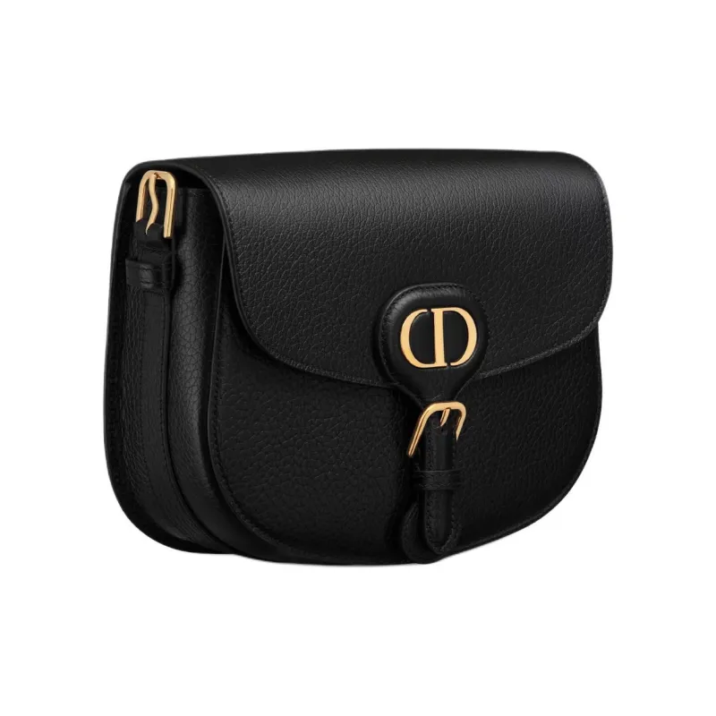 DIOR Bobby Grained Calfskin Crossbody Bag Shoulder Bag Medium Size Women's Black-2