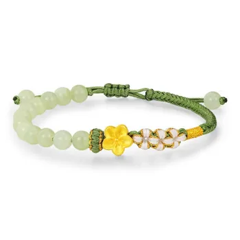 DONGFANGJIE Hetian Jade Bracelets Green Jade Women's