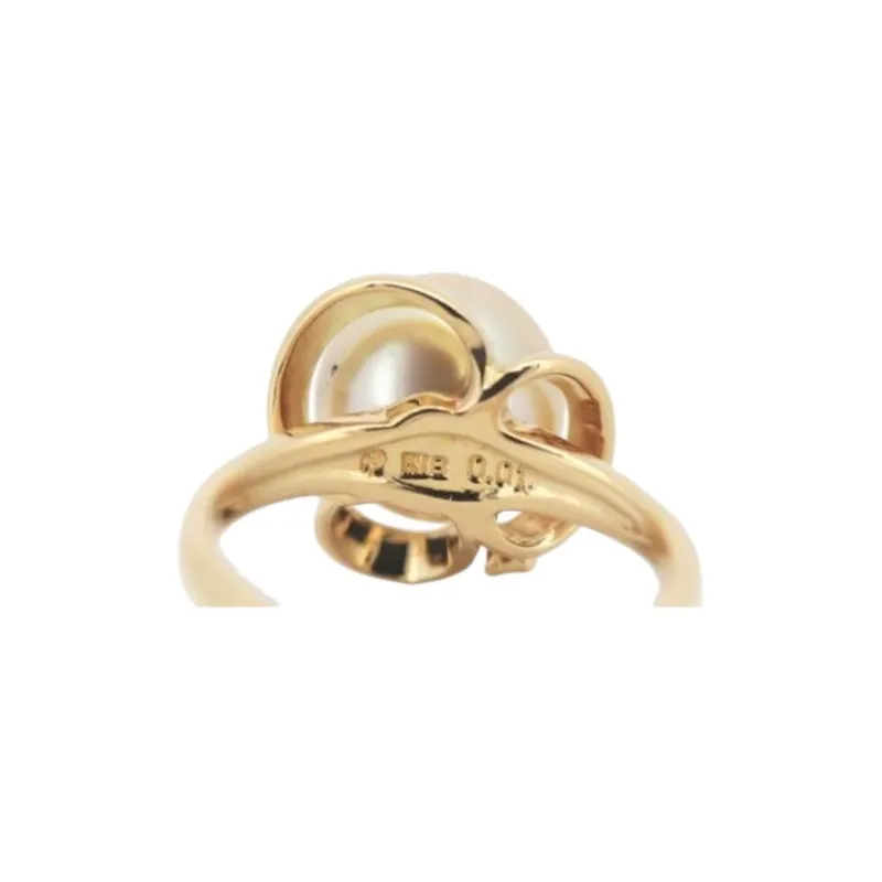 TASAKI Metal Pearl Diamond Rings Women's Gold-1