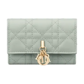 DIOR Miss Dior Lambskin Wallet Women's Bright Green