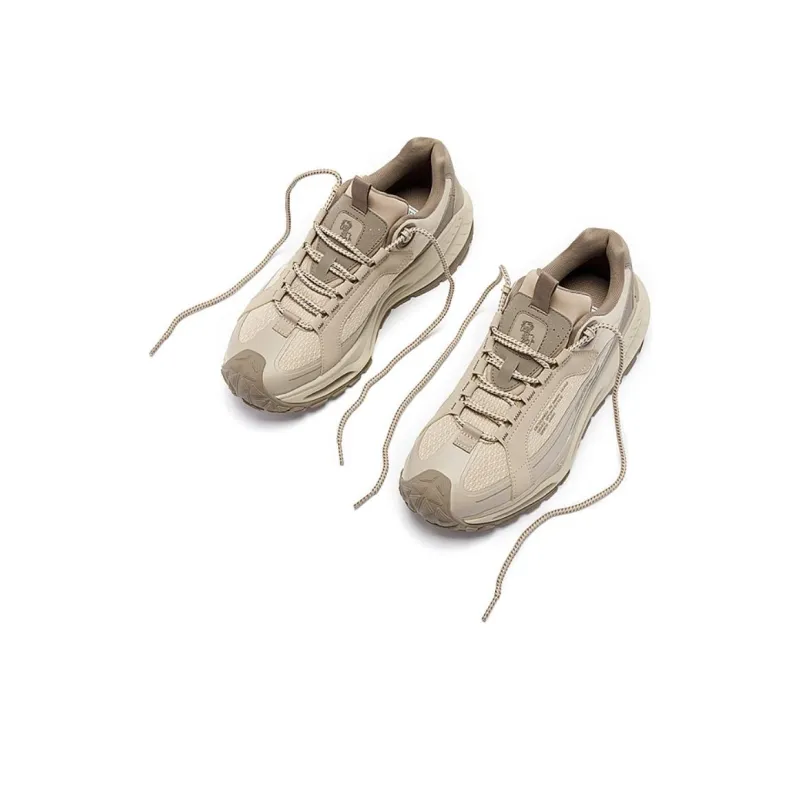 QIAODAN Mountain Sea ACE Anti Slip Wear Resistant Low Top Casual Shoes Women's Beige Brown-2