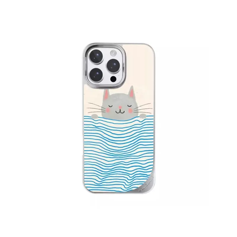 LANWK Glass Material Cat Sleep 2024 Phone Case Compatible With Apple IPhone 14/15/16/Pro/Pro Max Impact Resistant-2