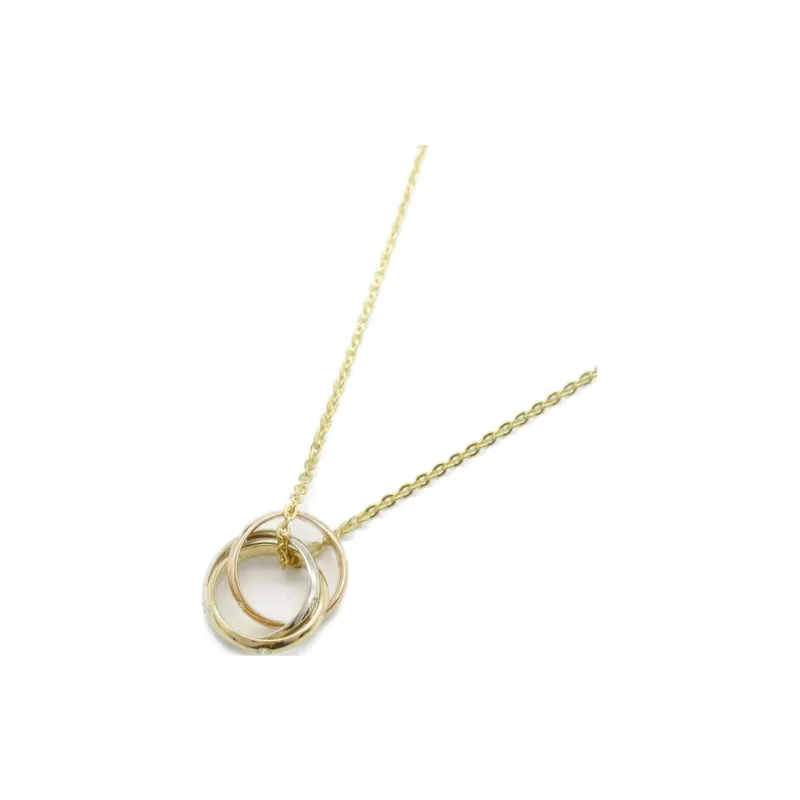 Cartier 2010s 18k Gold Baby Trinity Diamond Necklace-1