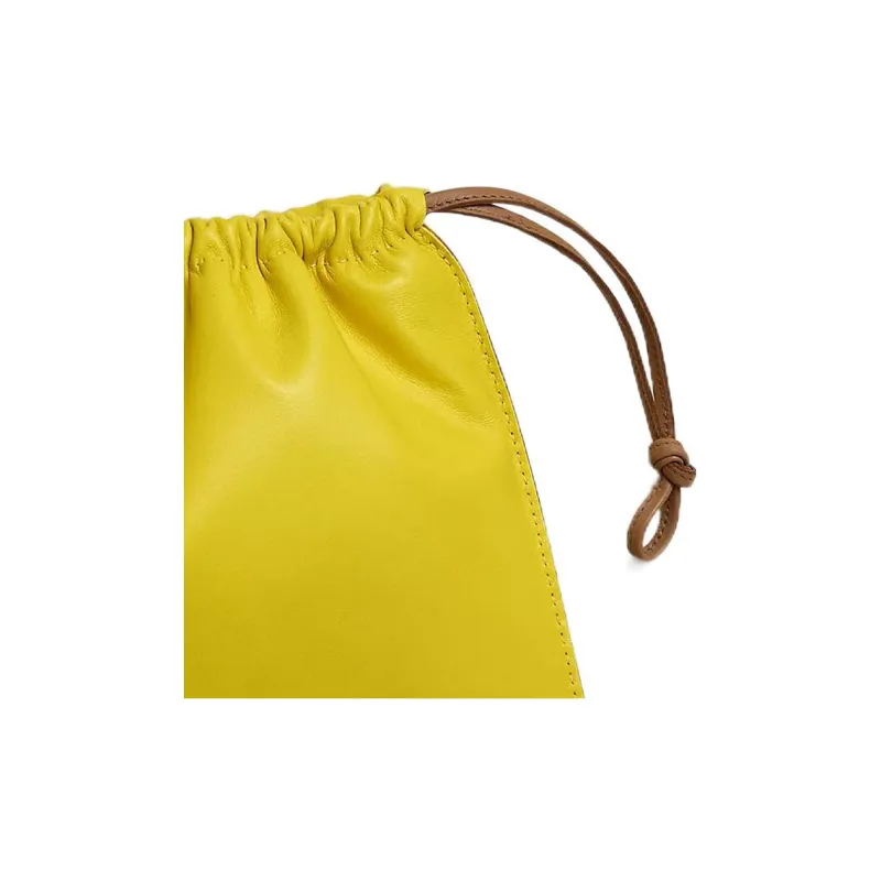 HERMES Pilo Milo Lambskin Swift Calfskin Makeup Bags Clutches Women's Lemon-2