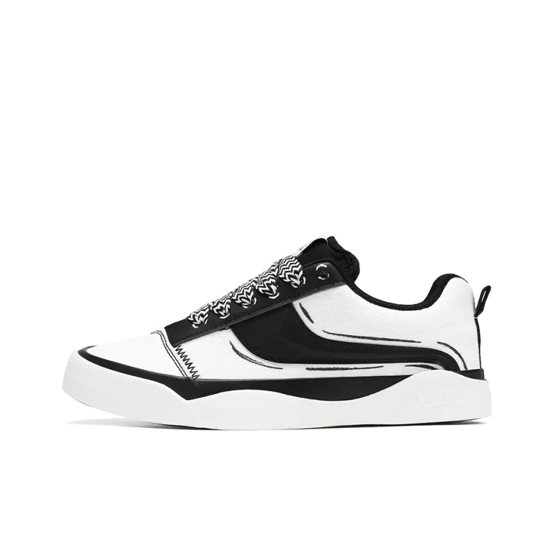 BALIAOYUN x JACLAR Slip Resistant, Abrasion Resistant, Lightweight Low Top Skateboard Shoes Women's Black White-0