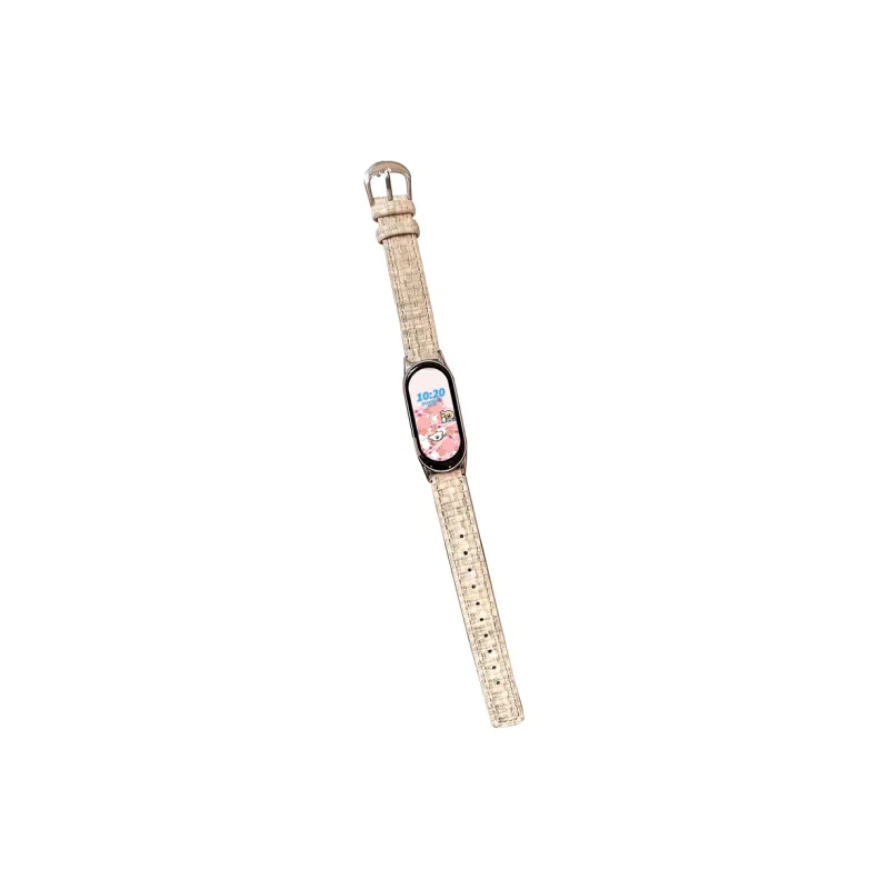 FZRT Xiaomi Compatibility Watch Band Fall Winter Premium Woven Leather Strap Artificial Leather Material-7