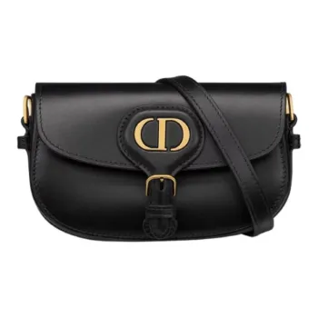 DIOR Bobby Smooth Finish Cow Leather Crossbody Bag Shoulder Bag Mini Women's Black