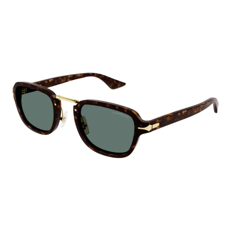 MONTBLANC Acetate Irregular Shape Sunglasses Unisex Black-2