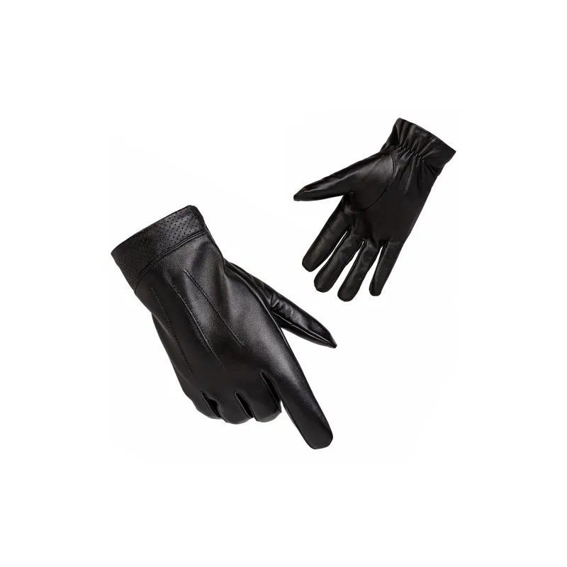 Shanghai Story Sheepskin Knit Gloves Men's Black Gift Box Set-25