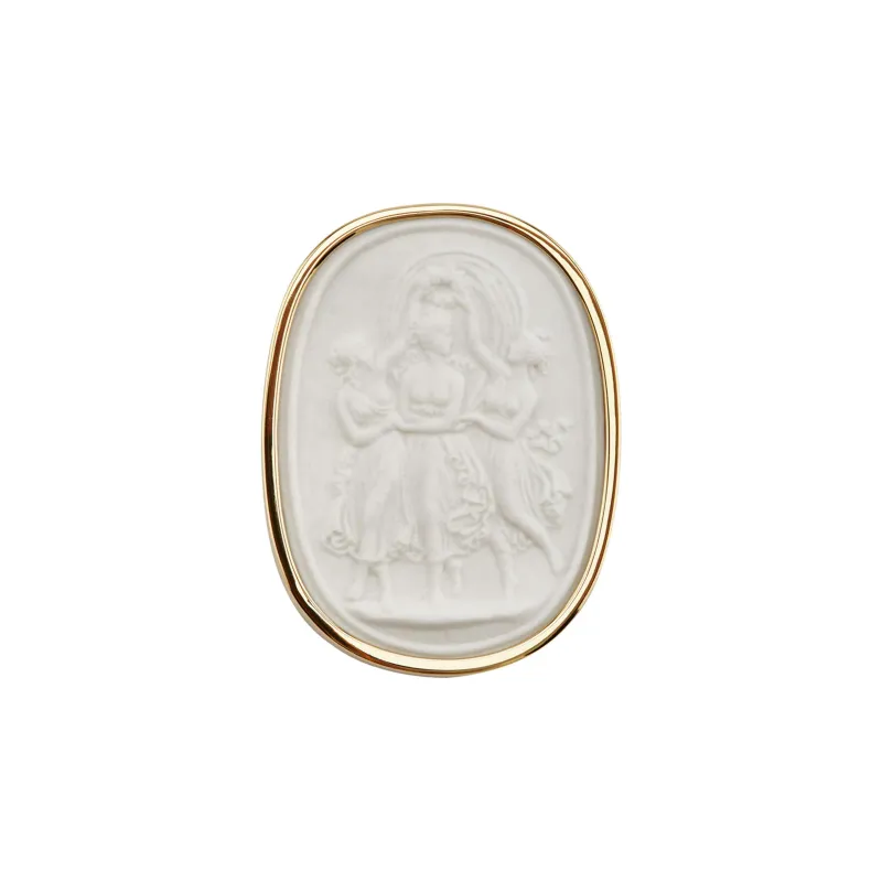 SIMONE ROCHA Embossed Porcelain Brooch-1