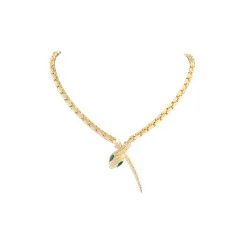 DREAM PARTY Copper Alloy Synthetic Cubic Zirconia Necklaces Unisex Gold Silver