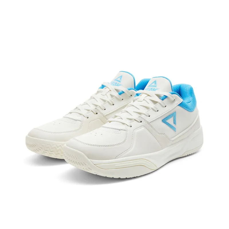 PEAK Taichi Oukou Cushioning Rebound Wear-Resistant Slip-Resistant Low-Top Basketball Shoes Men's Ivory Blue-2
