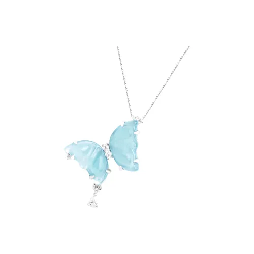 Clear Snow Ice Glutinous Jadeite Necklaces Unisex