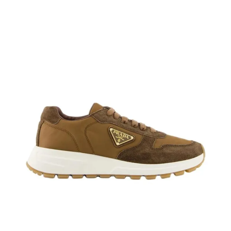 PRADA Re Nylon Low Top Casual Shoes Men's Brown-1