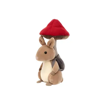 JELLYCAT Bunny Collection Animal Mushroom Picking Little Rabbit Dolls Plush Doll 22cm Height