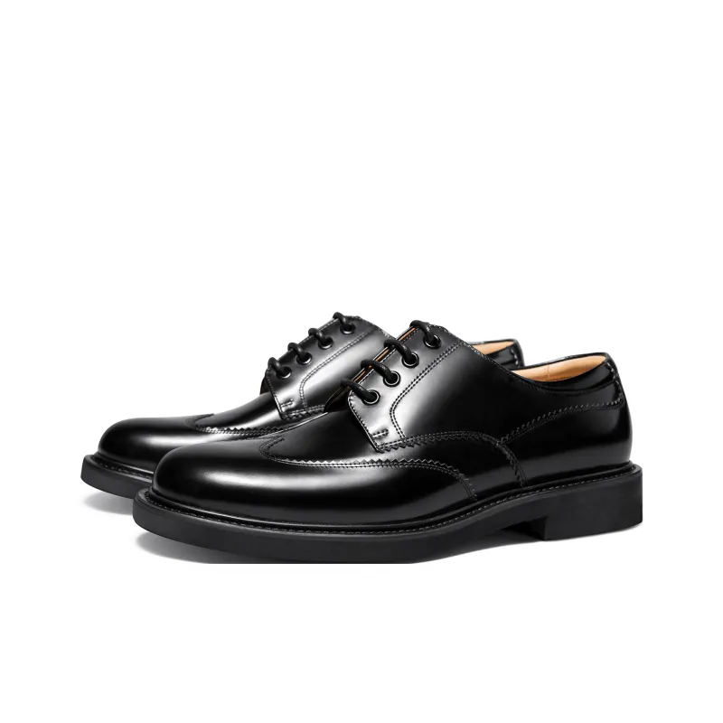 THOM WILLS British Business Calfskin Derby Shoes Dress Shoes Men's Black-1