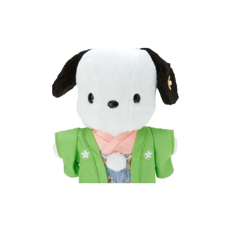 Sanrio Pohacco Pochacco Cherry Blossom Kimono Dolls Plush Doll 20cm High-3
