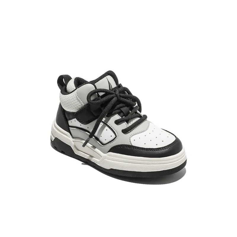 NAUTICA Anti Kick Cushioning Lightweight Cushioning Mid Top Kids Lifestyle Shoes White Black Kids'-1