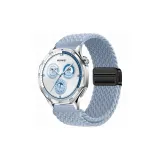 [Magnetic Clasp-Woven Loop]Rock Cyan-Black Buckle