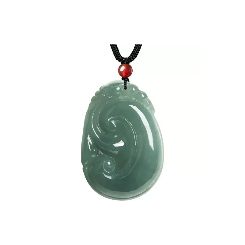 Run Ding Ice Glutinous Jadeite Necklaces Unisex-0