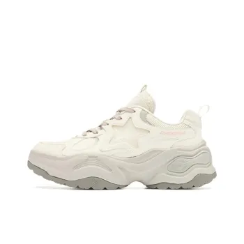 QIAODAN Spriggle Bunny V Slip Resistant Warm And Wear Resistant Low Top Chunky Sneakers Women's White Gray