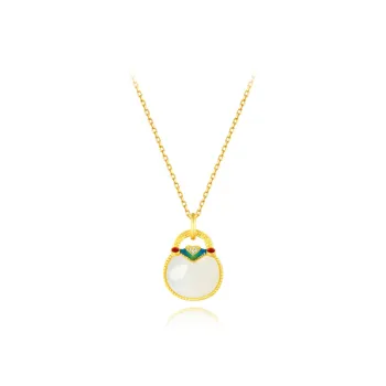 YINCHIE Necklaces White Jade/Pale Greenish White Jade Women's