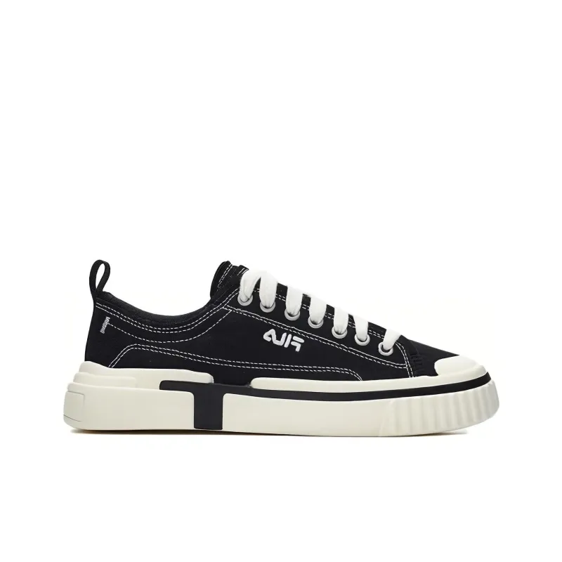 FILA LOOP Anti Slip Wear Resistant Low Top Skateboard Shoes Men's Black-1