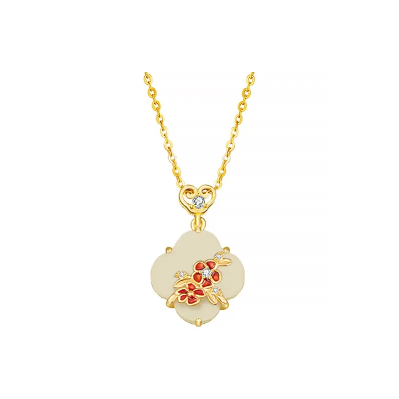 VANA Hetian Jade Necklaces Pale Greenish White Jade Women's-8