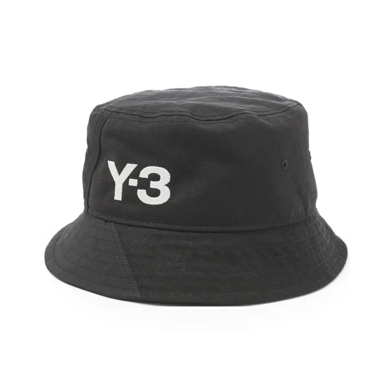 Y 3 Logo Embroidered Bucket Hat-2