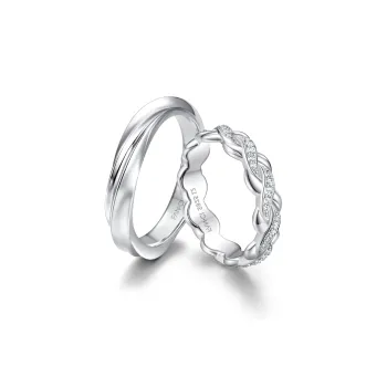 FANCI S925 Silver Ring Pair Women's