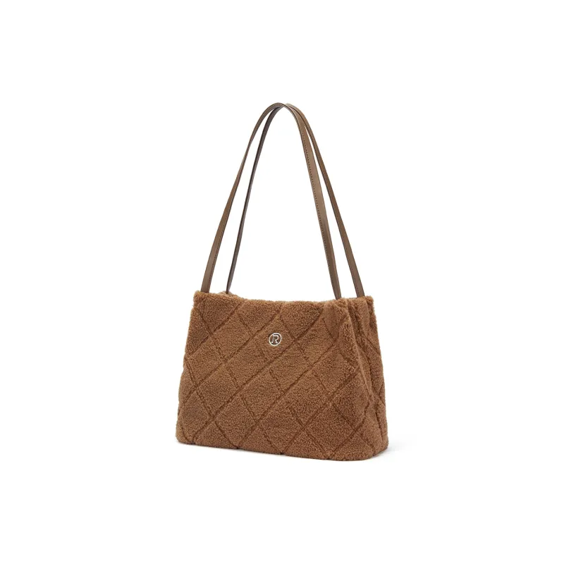 RED DRAGONFLY Microfiber Synthetic Leather Handbags Shoulder Bags Women's Coffee/Milk Tea Beige-1