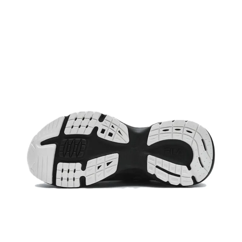 FILA FUSION RACEUP Anti Slip Wear Resistant Breathable Lightweight Low Top Casual Shoes Women's Black White-4