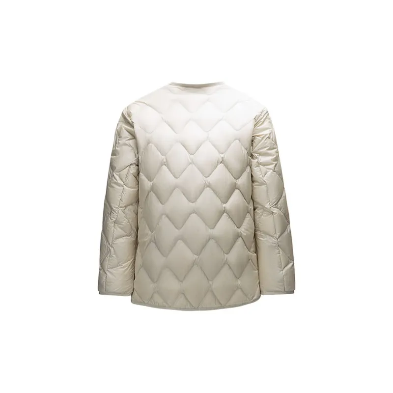 Anta Variety Training Collection Down Jacket Women's White Tea Brown-1