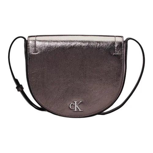CALVIN KLEIN PU Saddle Bag Shoulder Bag Crossbody Bag Regular Women's Bronze