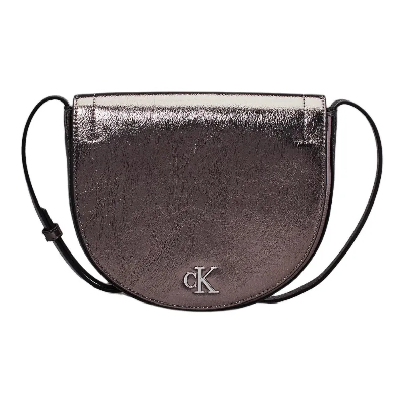 CALVIN KLEIN PU Saddle Bag Shoulder Bag Crossbody Bag Regular Women's Bronze-0