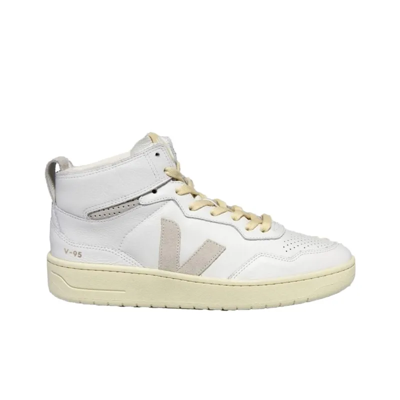 VEJA V 95 High Top Skateboard Shoes Men's White-1