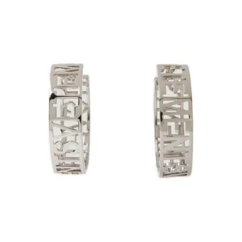 Vetements Logo Hoop Earrings