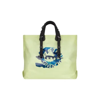 GIVENCHY BSTROY Collaboration Calfskin Tote Bag, Shopping Bag, Handbag Extra Large Men's Green