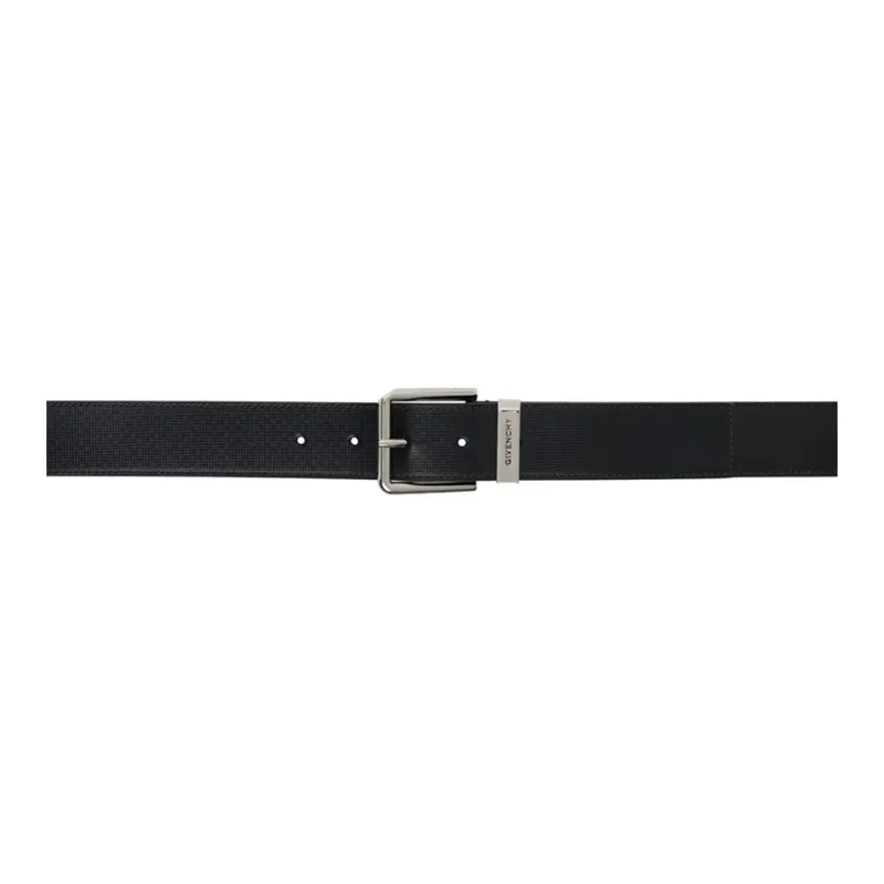 GIVENCHY Calfskin Leather Belts Men's Black Width 3.5CM-1