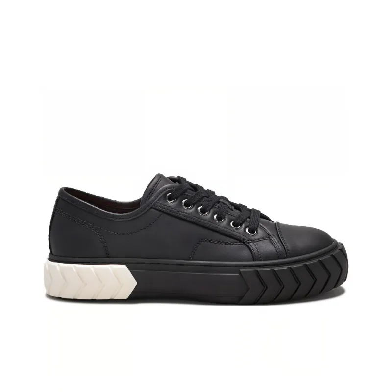 Both Tyres Anti Slip Wear Resistant Low Top Canvas Shoes Women's Black White-1