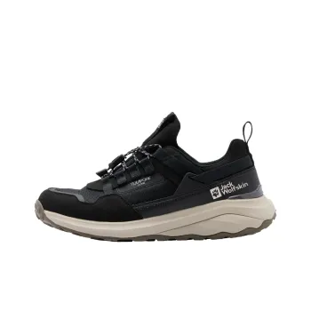 Jack Wolfskin Slip Resistant Water Resistant Low Top Outdoor Shoes Women's Black Beige