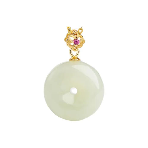 Oriental Jade Hetian Jade Necklaces Pale Greenish White Jade Women's
