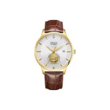 Brown Belt Gold Case White Dial (Box Included)