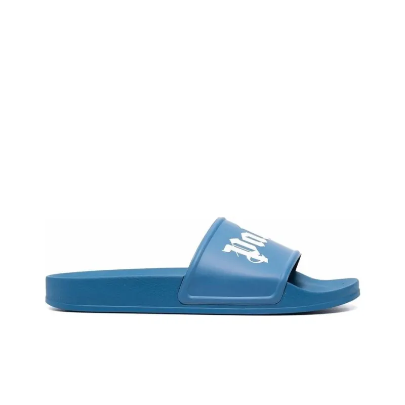 PALM ANGELS Pool Slides Sky Blue White-1