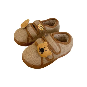 Thin Strips Cotton Slippers Women's, Light Brown